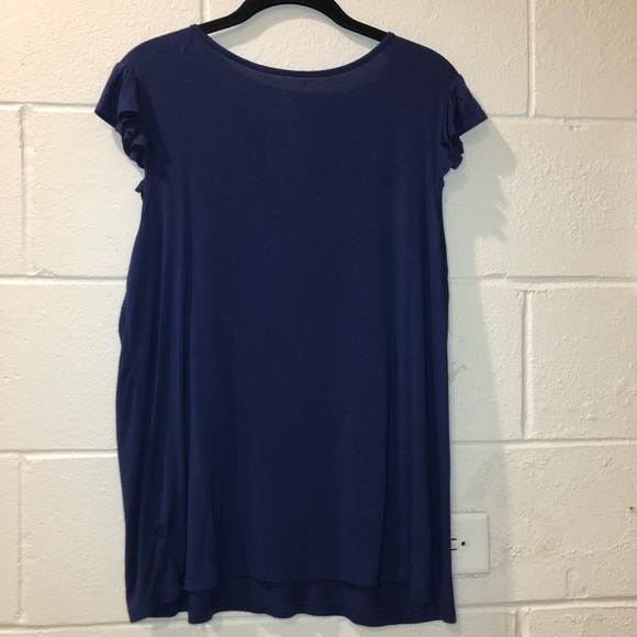 Disney Park Blue Mickey Mouse US Flag Epcot Showcase Short Sleeve Top Size XL - Picture 5 of 9